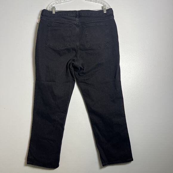 NWT A & F 90s Straight Leg Mid Rise Curve Love Jeans Denim Black Sz 33 Short - Picture 10 of 12